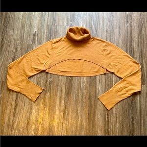 Turtle neck cropped Sweater, long sleeve